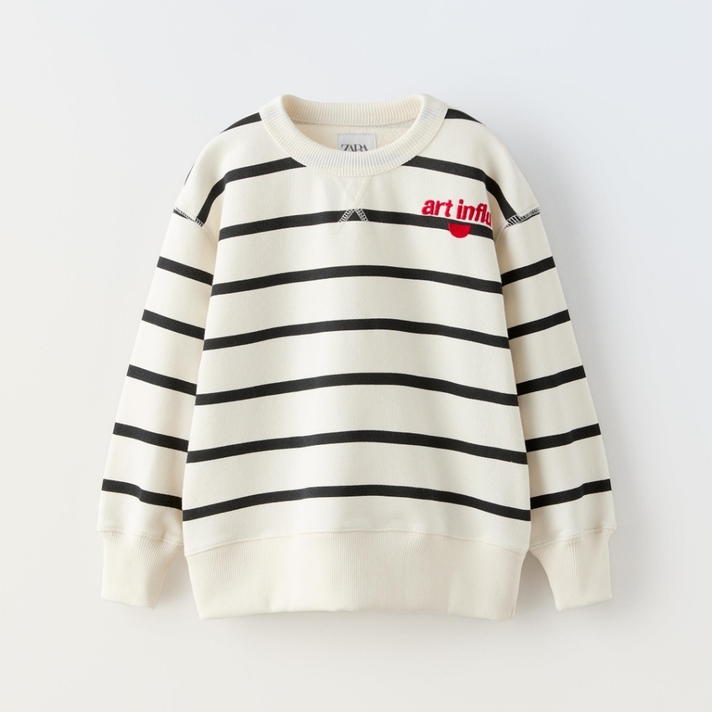 ZARA STRIPED SWEATSHIRT SIZE 11-12 YEARS